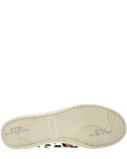 Premiata Beige Leather Low Top Sneakers