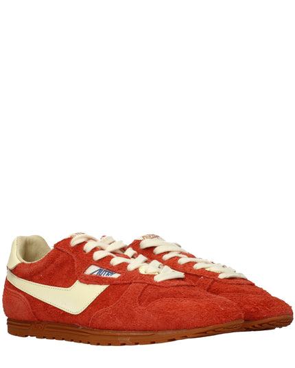 Autry Orange Leather Sneakers