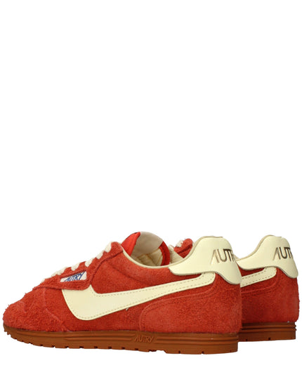Autry Orange Leather Sneakers