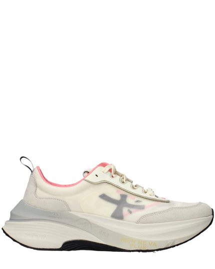 Premiata Beige Fabric Chunky Sneakers