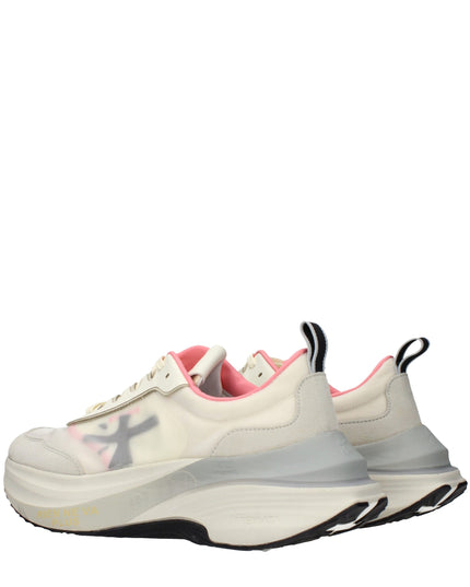 Premiata Beige Fabric Chunky Sneakers
