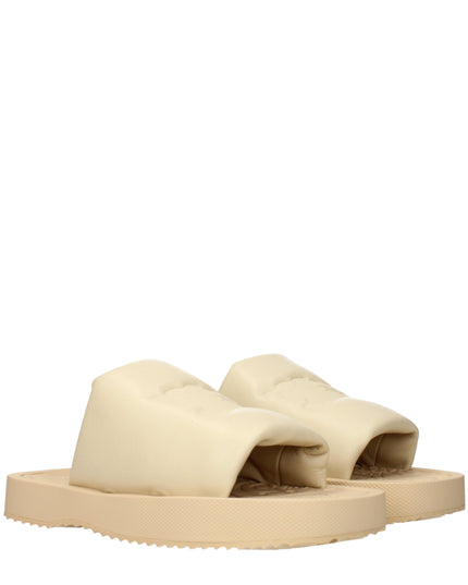 Burberry Beige Leather Slippers
