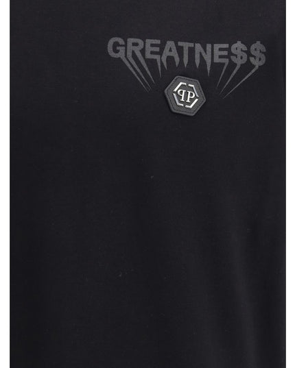 Philipp Plein Black Cotton T-Shirt
