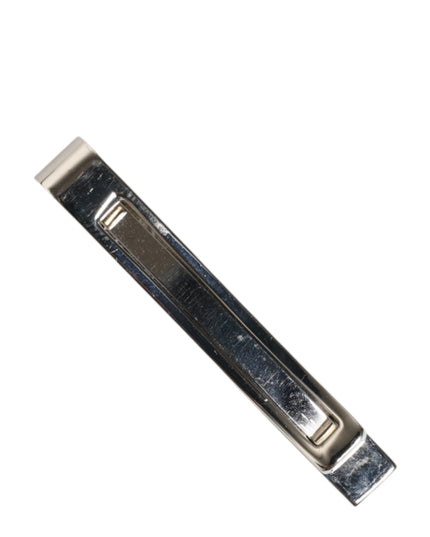 Dolce & Gabbana Silver Tone Brass Logo Branded Men Accessory Tie Clip Bar