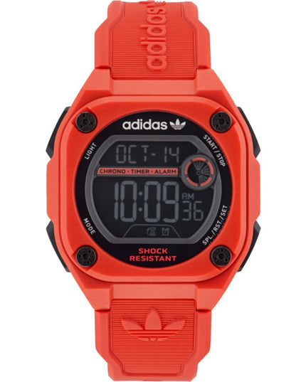 Adidas Red Rubber Digital Watch