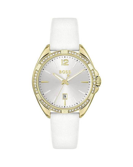 Hugo Boss White Stainless Steel Dress Watch