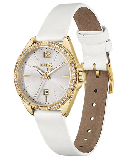 Hugo Boss White Stainless Steel Dress Watch