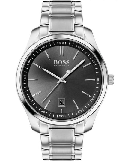 Hugo Boss Gray Stainless Steel Dress Watch