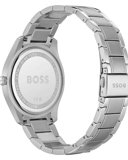 Hugo Boss Gray Stainless Steel Dress Watch
