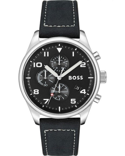 Hugo Boss Black Leather Dress Watch
