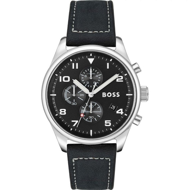Hugo Boss Black Leather Dress Watch