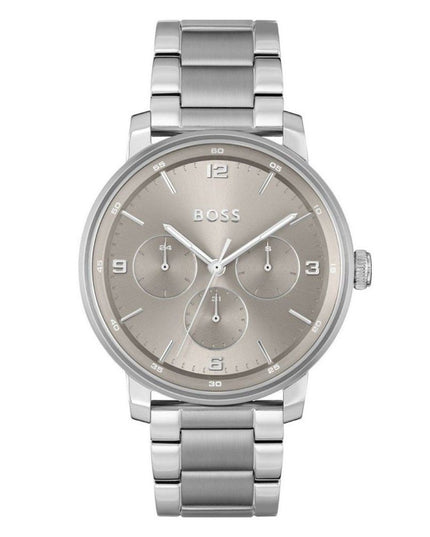 Hugo Boss Gray Stainless Steel Dress Watch