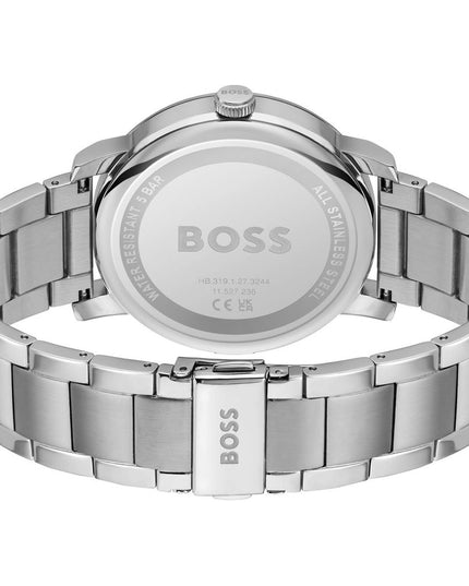 Hugo Boss Gray Stainless Steel Dress Watch