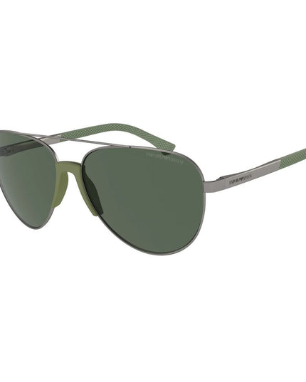 Emporio Armani Gray Metal Sunglasses