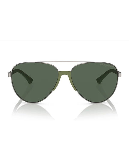 Emporio Armani Gray Metal Sunglasses