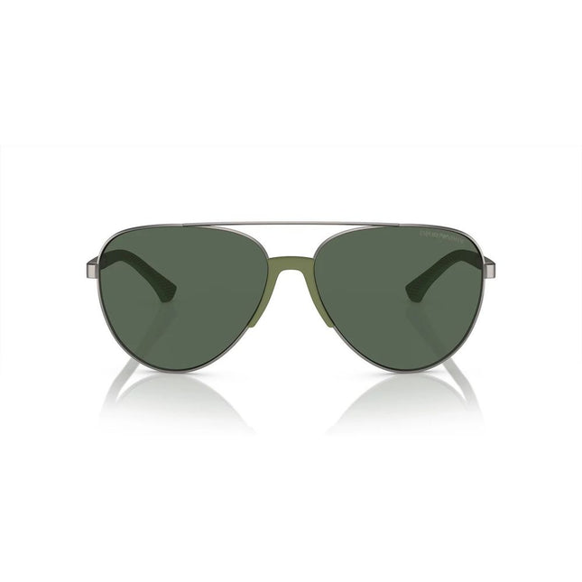 Emporio Armani Gray Metal Sunglasses
