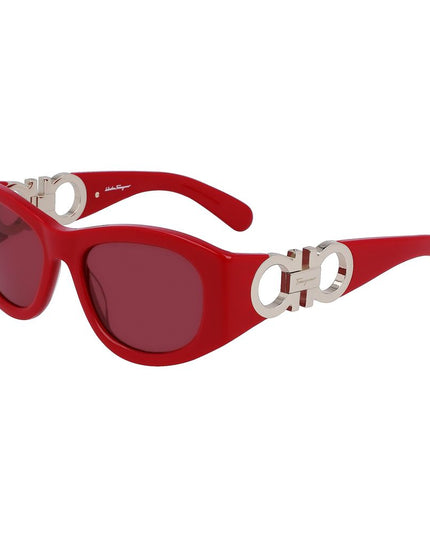 Ferragamo Red Acetate Sunglasses