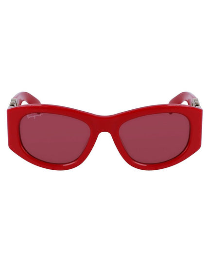 Ferragamo Red Acetate Sunglasses