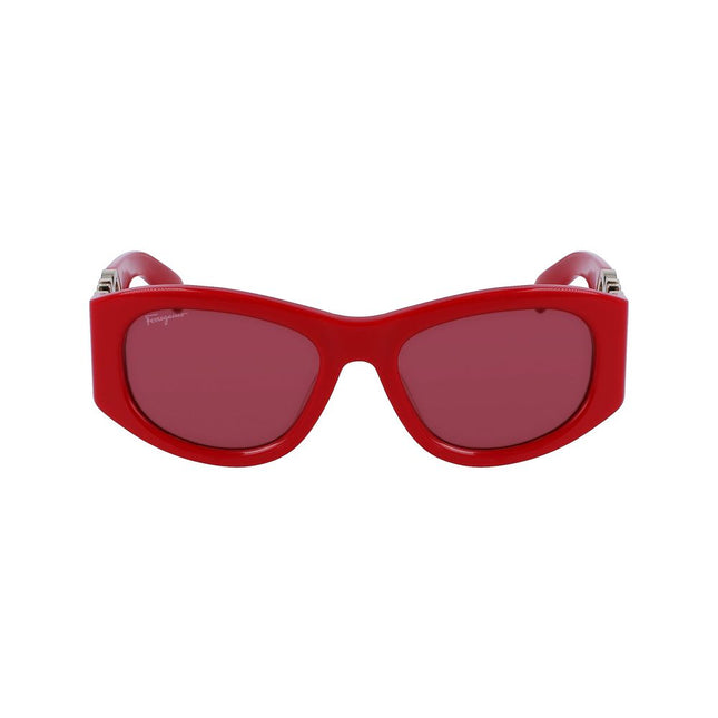 Ferragamo Red Acetate Sunglasses