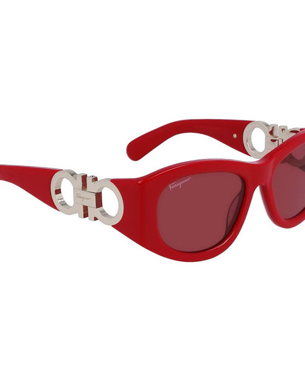 Ferragamo Red Acetate Sunglasses