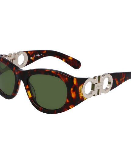 Ferragamo Brown Acetate Sunglasses