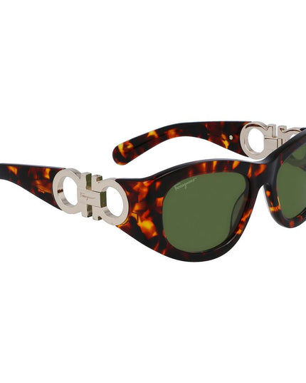 Ferragamo Brown Acetate Sunglasses