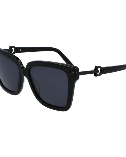 Ferragamo Black Acetate Sunglasses