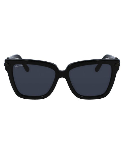 Ferragamo Black Acetate Sunglasses