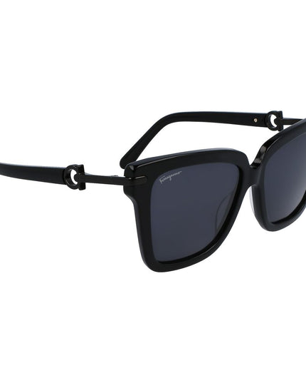 Ferragamo Black Acetate Sunglasses