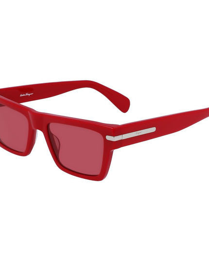 Ferragamo Red Acetate Sunglasses