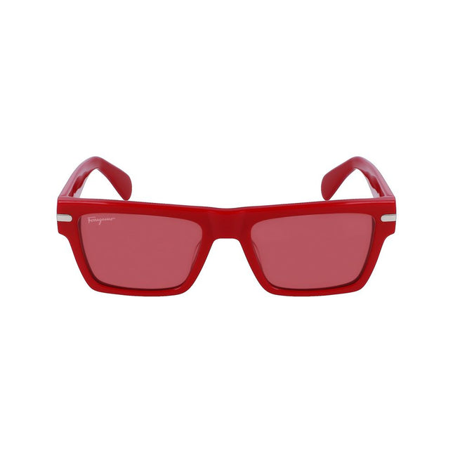 Ferragamo Red Acetate Sunglasses