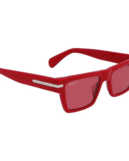 Ferragamo Red Acetate Sunglasses