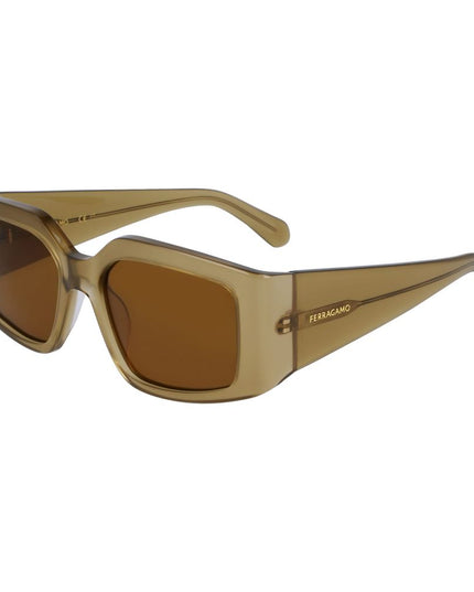 Ferragamo Green Acetate Sunglasses
