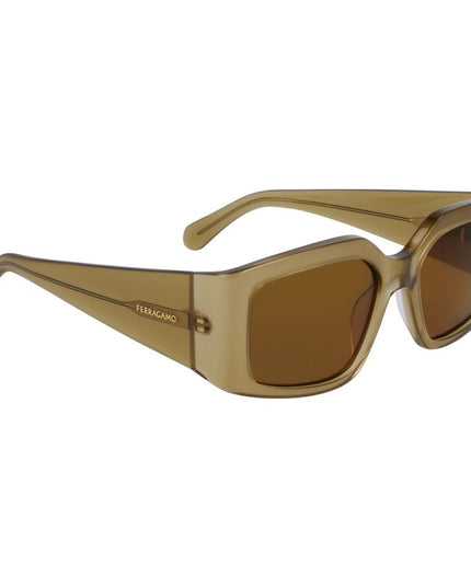 Ferragamo Green Acetate Sunglasses