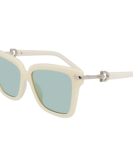 Ferragamo Gray Acetate Sunglasses