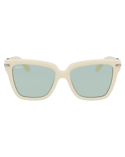 Ferragamo Gray Acetate Sunglasses