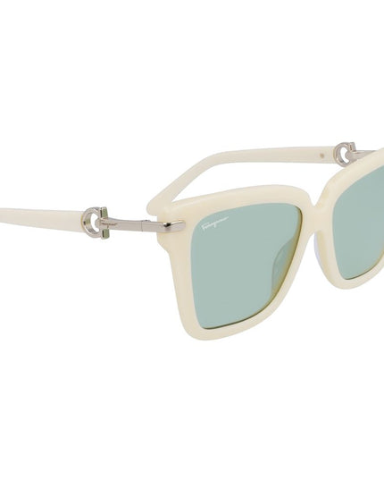 Ferragamo Gray Acetate Sunglasses