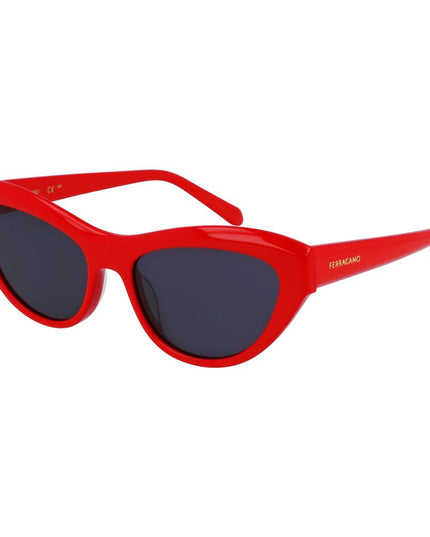 Ferragamo Red Acetate Sunglasses