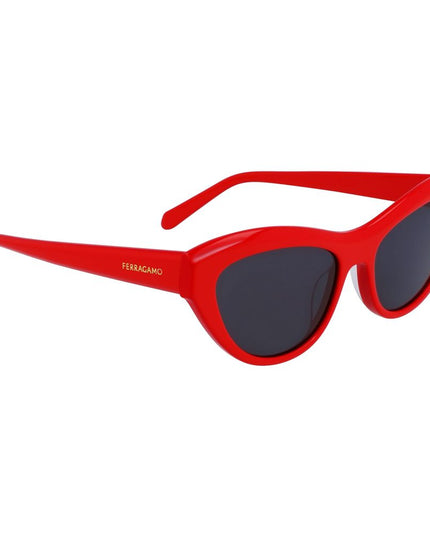 Ferragamo Red Acetate Sunglasses