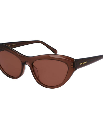 Ferragamo Brown Acetate Sunglasses