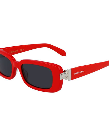 Ferragamo Red Acetate Sunglasses
