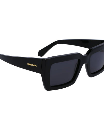 Ferragamo Black Acetate Sunglasses
