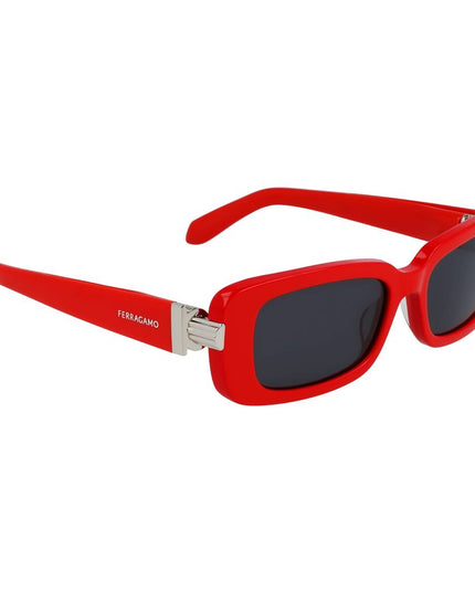 Ferragamo Red Acetate Sunglasses