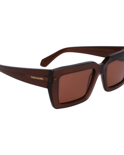 Ferragamo Brown Acetate Sunglasses