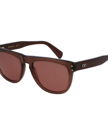 Ferragamo Brown Acetate Sunglasses