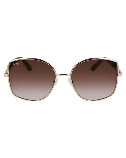 Ferragamo Gold Metal Sunglasses