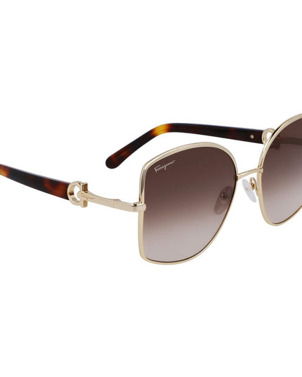 Ferragamo Gold Metal Sunglasses