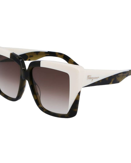 Ferragamo Green Acetate Sunglasses