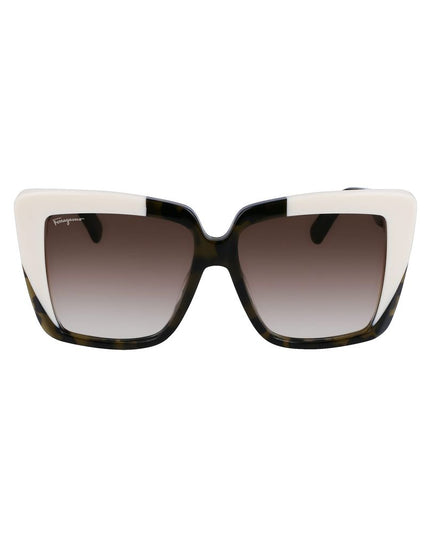 Ferragamo Green Acetate Sunglasses