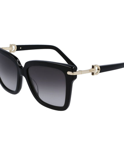Ferragamo Black Acetate Sunglasses